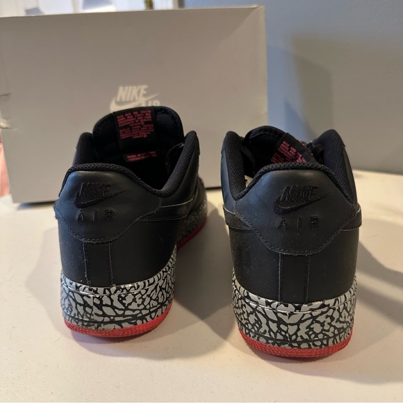 Nike Air Force 1 Black Hyper Pink Wolf Grey Elephant Print (488298-063) RARE - Picture 6 of 11